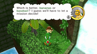 Yoshi finding Baby DK in Mario Super Sluggers