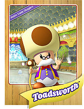 Level 1 Toadsworth card from the Mario Super Sluggers card game