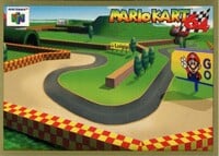 One of the Mario Kart 64 Collectible Trading Cards.