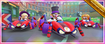 The "A Halloween Tour Celebration! Red Crawly Kart!" Pack from the 2021 Halloween Tour in Mario Kart Tour