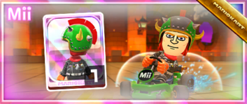 The Bowser Mii Racing Suit from the Mii Racing Suit Shop in the Bowser Tour in Mario Kart Tour