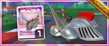 The Shielded Speedster from the Spotlight Shop in the 2023 Mario vs. Luigi Tour in Mario Kart Tour