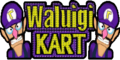 A Waluigi Kart sign from Mario Kart Wii