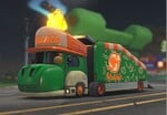 A Yoshi's truck with a ramp and Dash Food