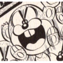 Monty Mole’s modern design seen in volume 19 of Super Mario-kun