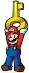 Artwork of Mario holding a Key in Mario vs. Donkey Kong.