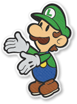 Luigi in Paper Mario: The Origami King