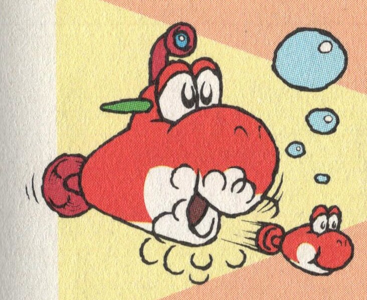 File:SMW2 Red Submarine Yoshi.jpg