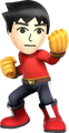 Solo artwork of the Mii Brawler in Super Smash Bros. for Nintendo 3DS/Wii U