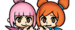 Kat and Ana character selection grid icon from WarioWare: Get It Together!