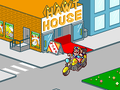 Wario arriving at the Hawt House via his motorcycle