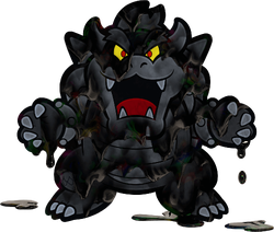 Artwork of Bowser in Paper Mario: Color Splash.