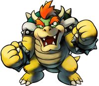 Artwork Bowser clenching his fists tight from Mario & Luigi: Superstar Saga