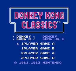 The title screen