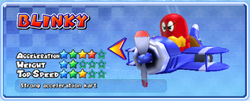 Blinky in a kart from Mario Kart Arcade GP 2