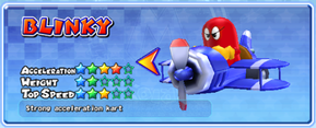 Blinky in a kart from Mario Kart Arcade GP 2