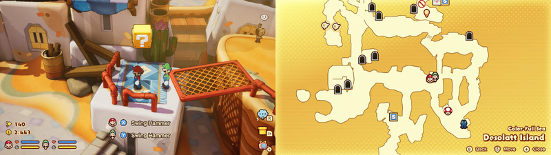 Third ? block in Desolatt Island from Mario & Luigi: Brothership