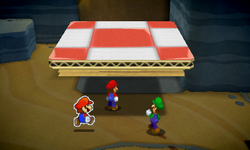 The Paper trampoline from Mario & Luigi: Paper Jam.