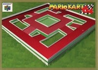 One of the Mario Kart 64 Collectible Trading Cards.