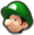 Baby Luigi's head icon in Mario Kart 8 Deluxe.
