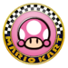 The icon of the Toadette Cup from Mario Kart Tour.