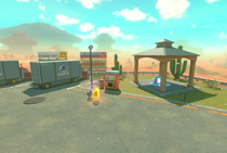 A Yoshi's vending machine in Mario Kart World