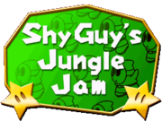 Board logo for Shy Guy's Jungle Jam in Mario Party 4