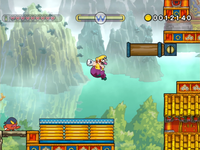 Wario in Mount Bighill, in Wario Land: Shake It!