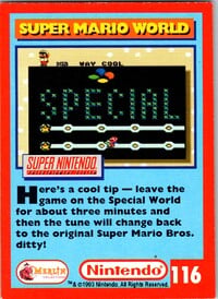 One of the Nintendo Collector Cards