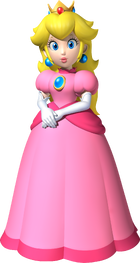 Artwork of Princess Peach for Mario & Sonic at the Olympic Winter Games (also used for Fortune Street and New Super Mario Bros. 2)