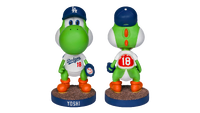 The Yoshi bobblehead given to Los Angeles Dodgers fans to promote The Super Mario Galaxy Movie