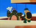 Screenshot of a scene from The Super Mario Bros. Super Show! episode "Do You Princess Toadstool Take this Koopa...?" that the first instance of "White Wedding" plays in.