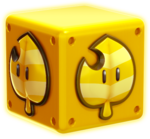 Artwork of an Assist Block, from Super Mario 3D World.