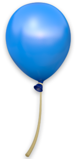 Artwork of a Blue Balloon from Donkey Kong Country: Tropical Freeze.