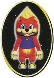 Front of Conker in Diddy Kong Racing.