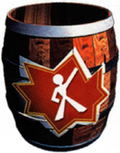 Artwork of a Dance Barrel from Donkey Kong Country for GBA
