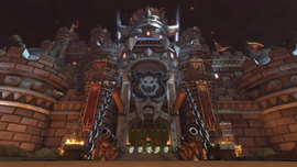 The exterior of Bowser's Castle.
