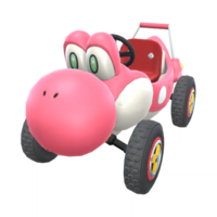 The Pink Turbo Yoshi from Mario Kart Tour