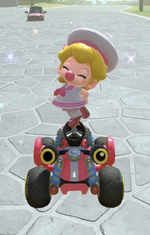 Baby Peach (Sailor) performing a trick.