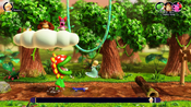 Piranha's Pursuit Solo side: Mash the button to escape! Team side: Ground-pound to feed Petey Piranha with rain.