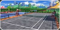 A court from Mario Tennis Fever