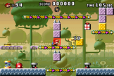 Part 1 of Level 5-3 from the game Mario vs. Donkey Kong.