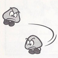 Two Mini Goombas from Super Mario Bros. 3.