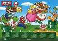 The first six months of the Nintendo Co., Ltd. 2017 calendar.