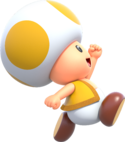 Artwork of Toad jumping in New Super Mario Bros. U Deluxe