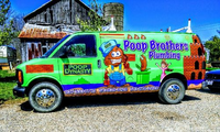 A van for "Poop Dynasty/Poop Brothers Plumbing"