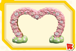 Menu icon of the Lovey-Dovey Arch decoration in Super Mario Bros. Wonder – Nintendo Switch 2 Edition + Meetup in Bellabel Park.