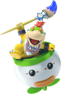 Bowser Jr. with his Junior Clown Car and Magic Paintbrush