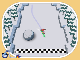 The microgame Snowboard Slalom from WarioWare Gold