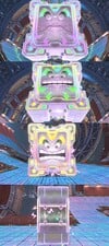A Star Thwomp seen in Mario Kart World